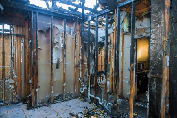 Professional Emergency Fire Cleanup technician working in Kemp, TX